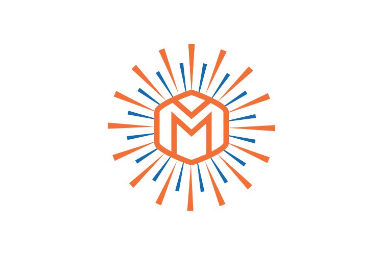Letter M Spark logo minimalist example image 1