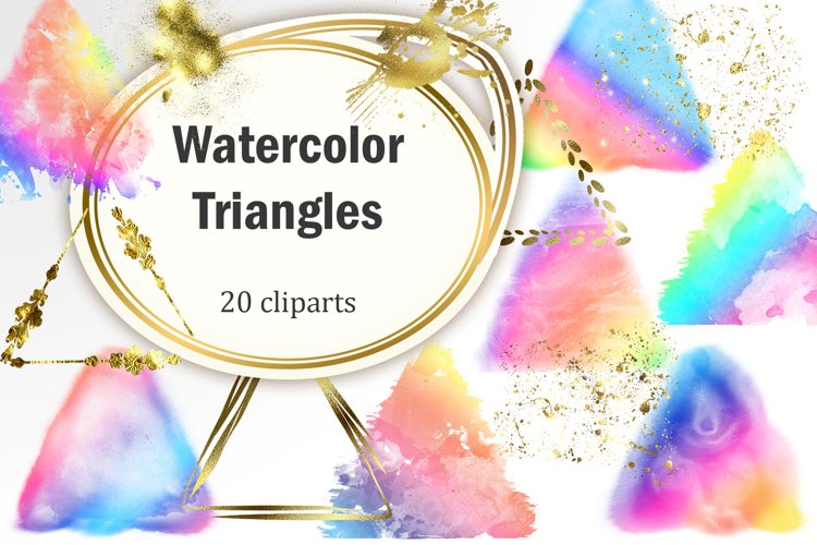 Watercolor Triangles example image 1