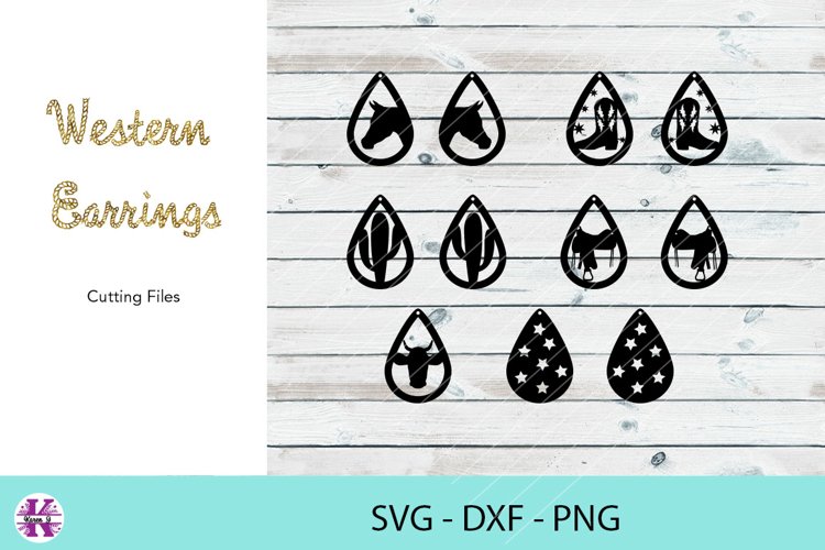 Download Western Earring Templates 728917 Cut Files Design Bundles