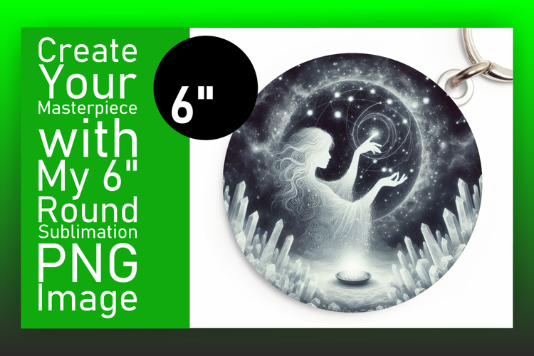 Chic Round Design Keychain PNG , Mystic