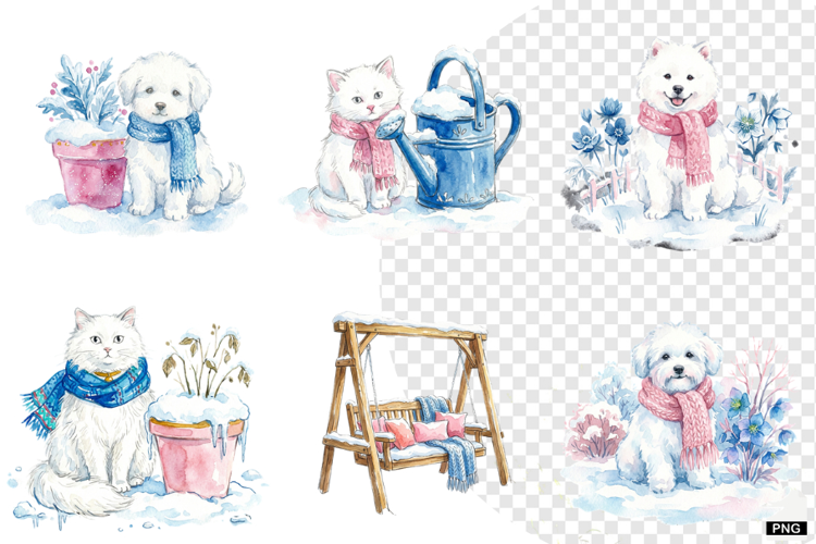Frosted Garden Clipart