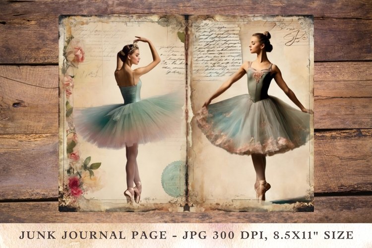 Printable Junk Journal Pages balerina 2