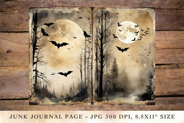 Printable Junk Journal Pages halloween 24