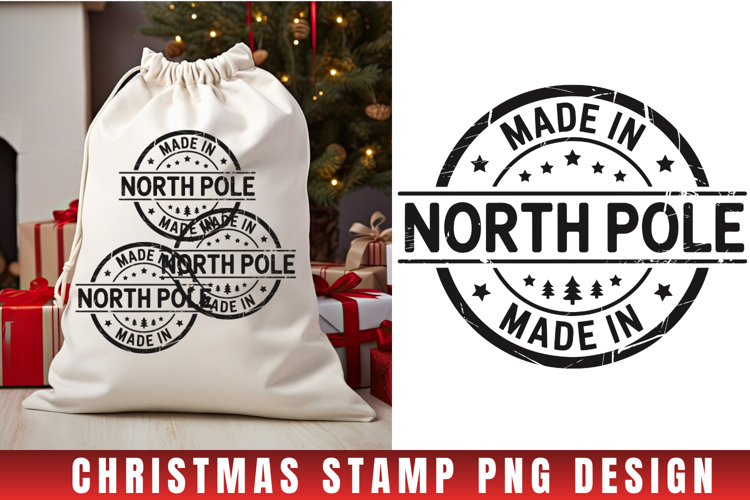 Christmas Stamp Clipart, Christmas Retro sublimation PNG
