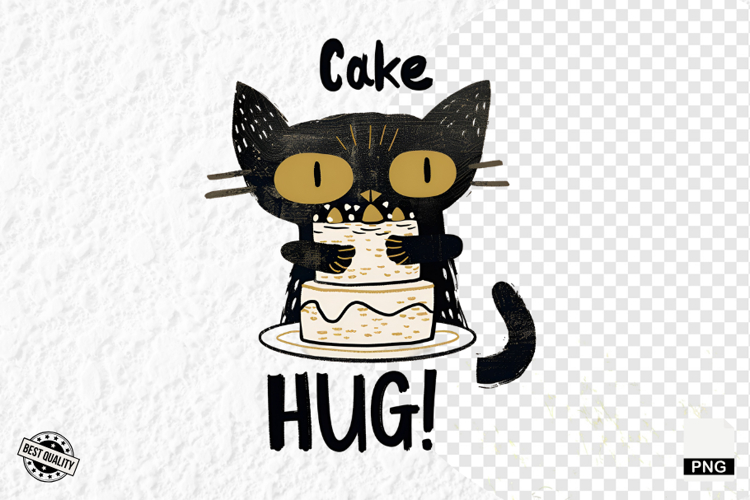 Black Cat Happy Birthday Party Clipart
