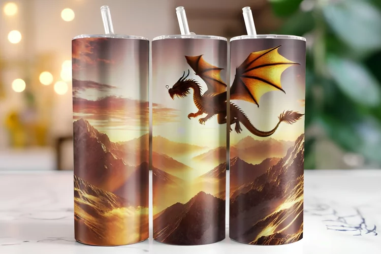 Dragon Tumbler Wrap | Sublimation | Tumblers