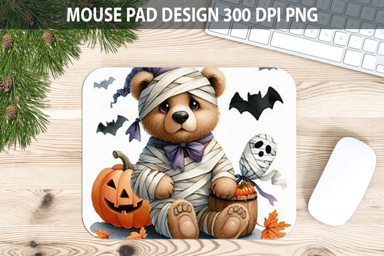Watercolor Bear Mouse Pad Sublimation - Animal PNG