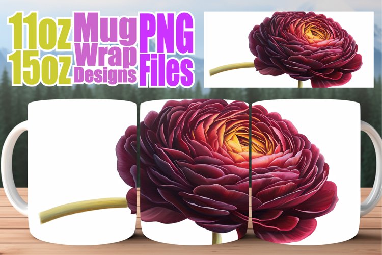 Blooming Beauty Mug: Sublimated Floral Elegance example image 1