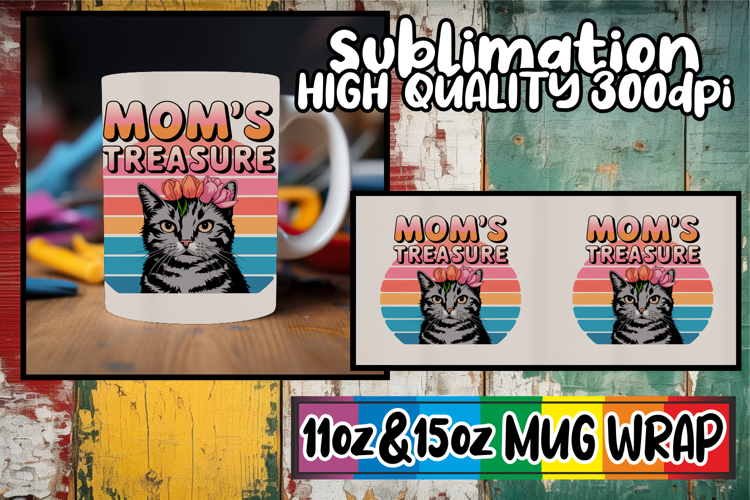 Sweet nostalgia 11oz 15oz mug wrap, Cat Lover