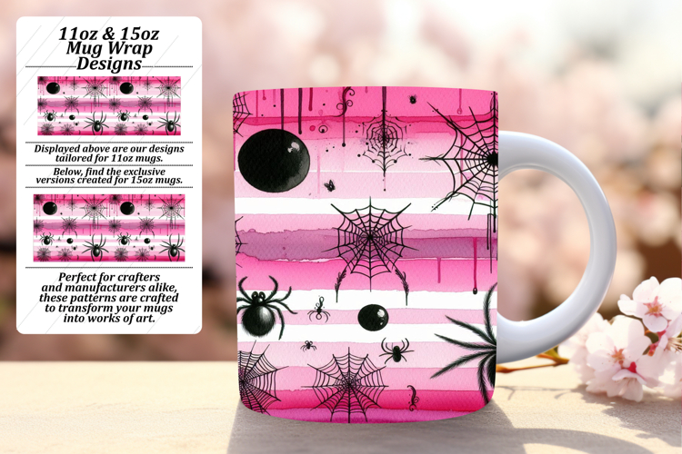 Joyful 15oz Mug Wrap Png Design , Halloween