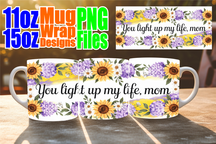 Everyday joy sublimation 11oz 15oz mug wrap, Mother's Day