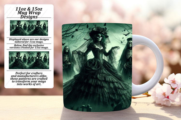 Lovely 11oz Mug Wrap Png Template , Horror Halloween