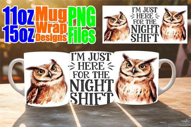 Peaceful moments 11oz 15oz mug wrap, Funny Animals example image 1