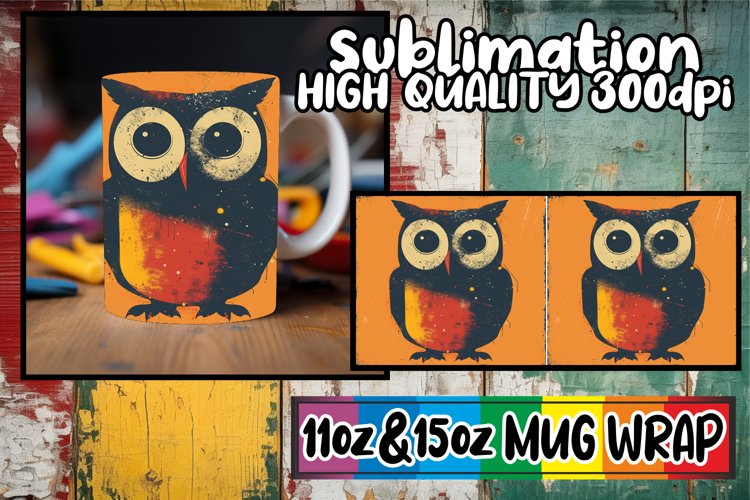 Classic Retro Style Mug Wrap 11oz 15oz Selection example image 1