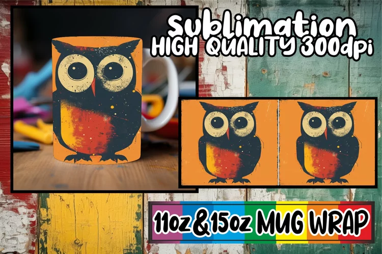 Classic Retro Style Mug Wrap 11oz 15oz Selection