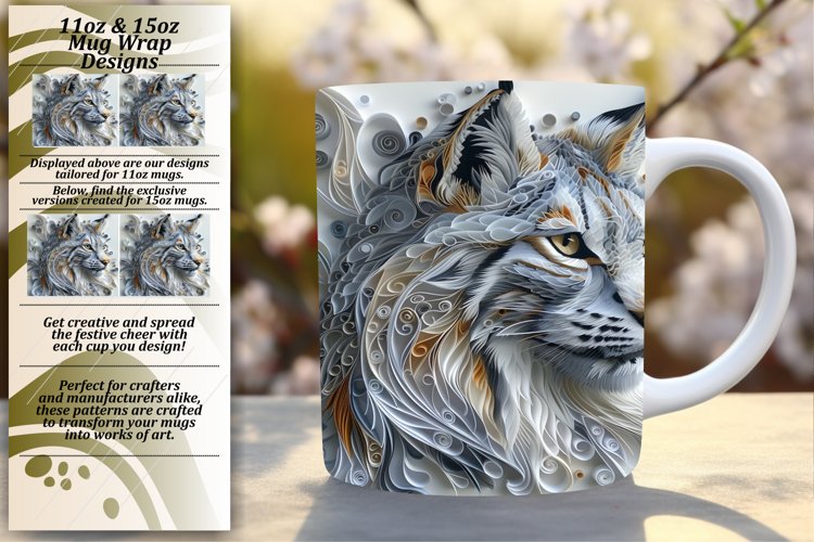 Cat Comfort: Sublimation 11oz/15oz Cat Lover Cup - 3D Design example image 1
