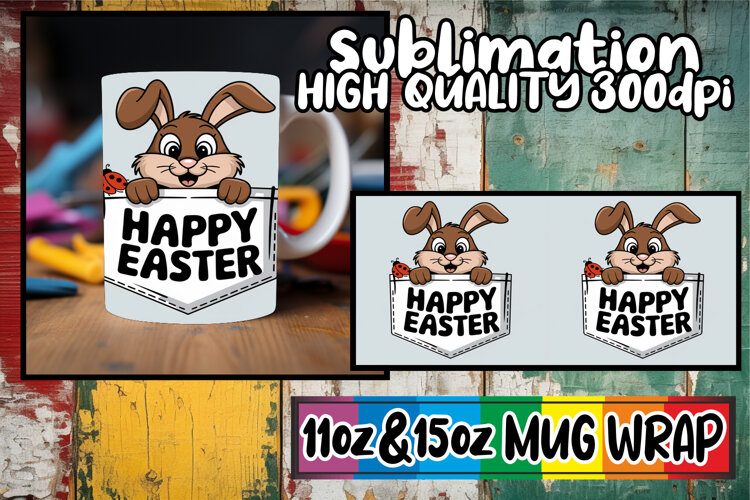 Enchanted evenings 11oz 15oz sublimation wrap, Easter Animal example image 1
