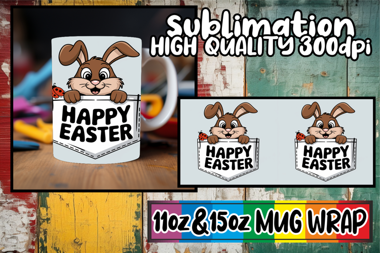 Enchanted evenings 11oz 15oz sublimation wrap, Easter Animal