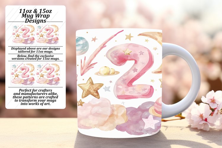 Cosmic Serenity: Sublimation Mug Wrap Art 11oz/15oz example image 1