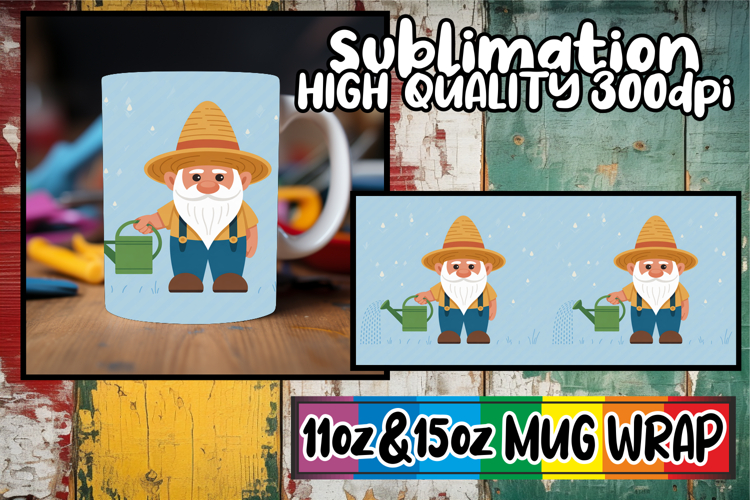 Whimsical nights sublimation print wrap, Gnomes