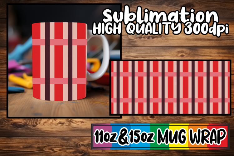 Serene days 11oz 15oz sublimation wrap, Valentine's Pattern