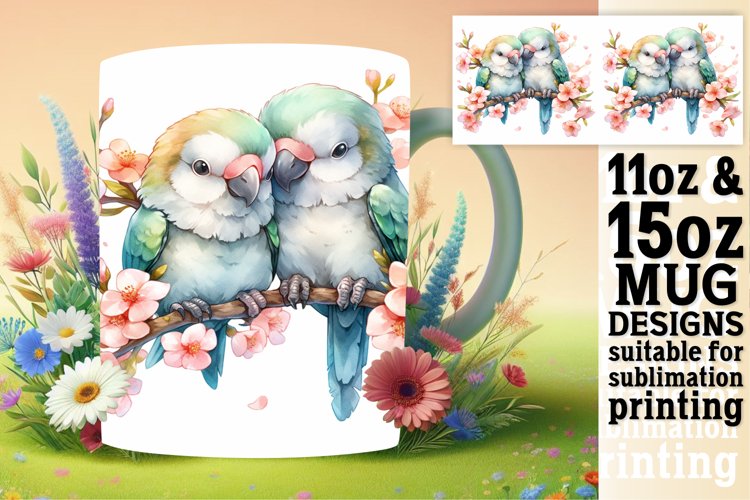 Birdsong Elegance on Mugs example image 1