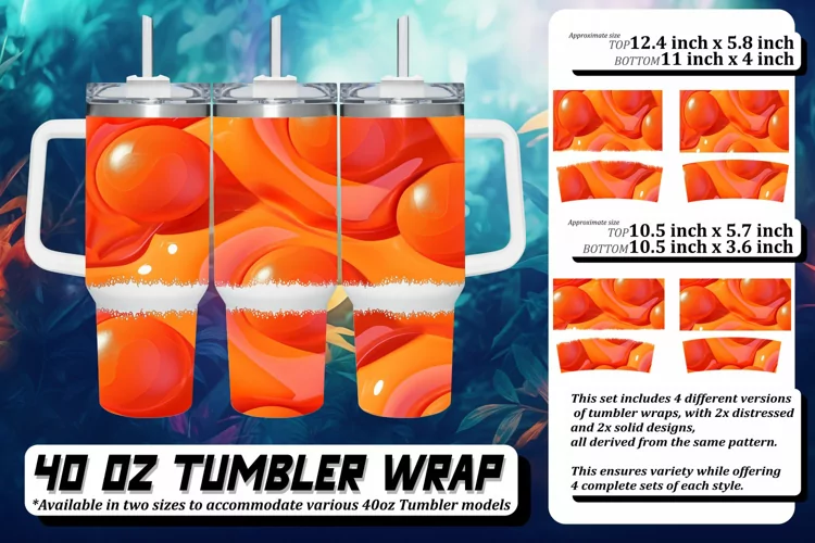 Abstract Colorful 40oz Sublimation