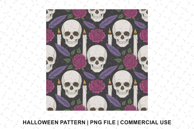 Skull Seamless Pattern Image 17