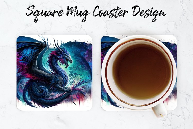 Dragon Mug coaster | Coaster | Sublimation Design