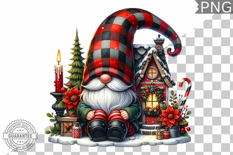 Christmas Gnome Sublimation - Clipart PNG Design