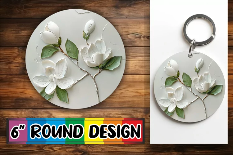 Blossom Beauty: 3D Circle Design Sublimation