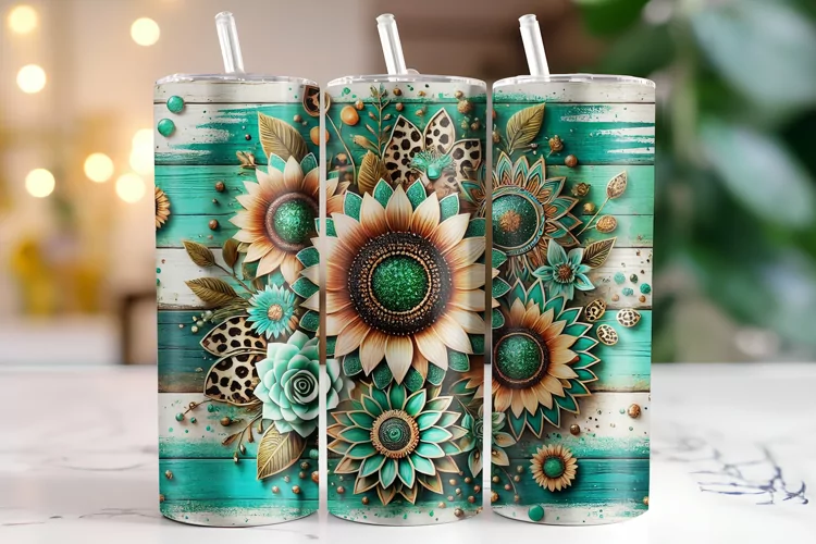 Sunflower Tumbler Wrap | Sublimation | Tumblers