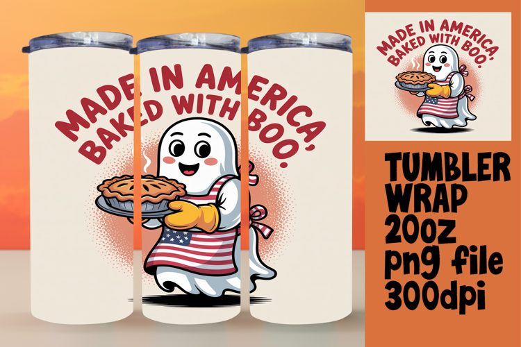20oz Customizable Tumbler Design , Funny Ghost