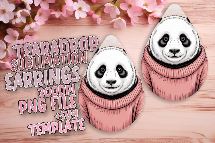 Whimsical Teardrop Earrings Template , Valenines Animals