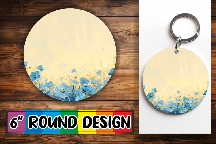 Sublimation Floral Fantasy Circle Design Spring Spectacle
