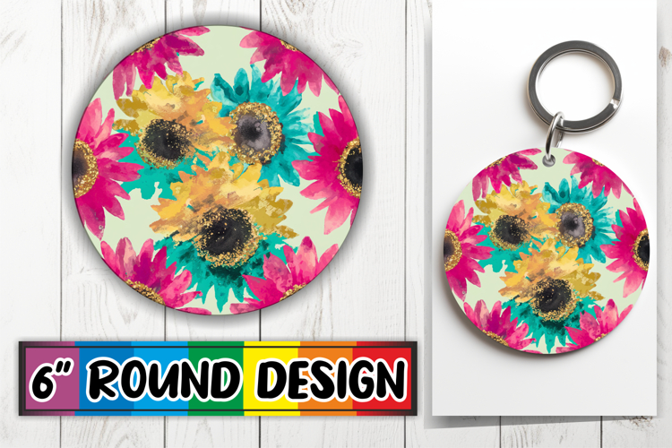 Joyful Moments Car Coaster, Flower Pattern
