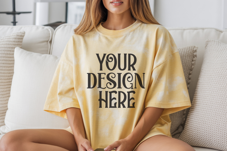 Butter Comfort Colors 1717 T-shirt Mockups,1717 Mockups