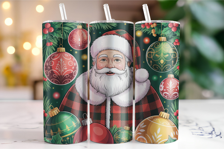 Merry Christmas Santa Tumbler Wrap | Christmas Wrap