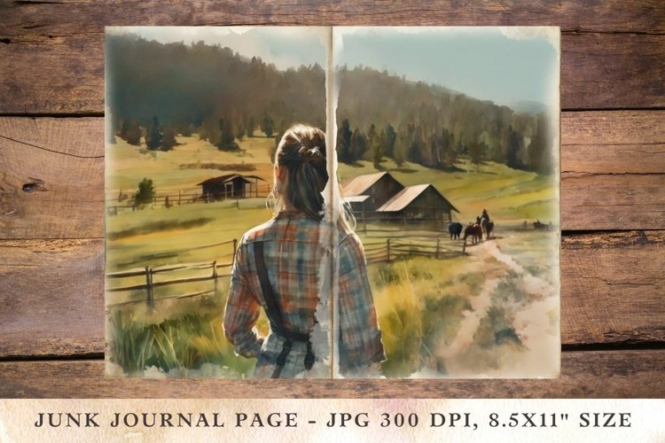 Vintage Cowgirl Clipart Image 12