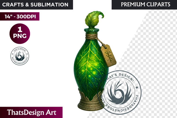 Magical Potion Bottles PNG, Fantasy Witchcraft Clipart witch