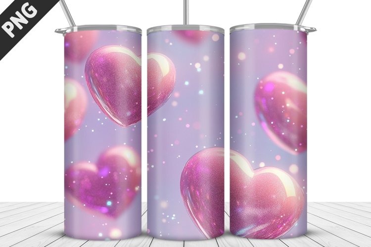 Lovely Hearts Tumbler Design | Valentines Day Tumbler Wrap