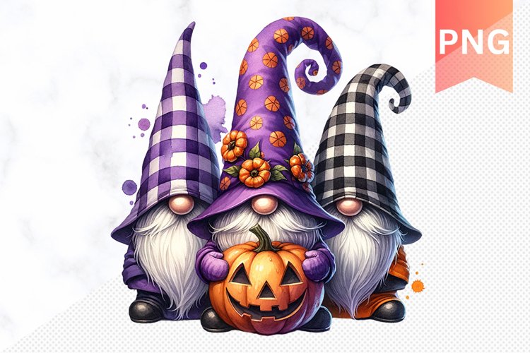 Halloween Gnome Sublimation - Clipart PNG Design