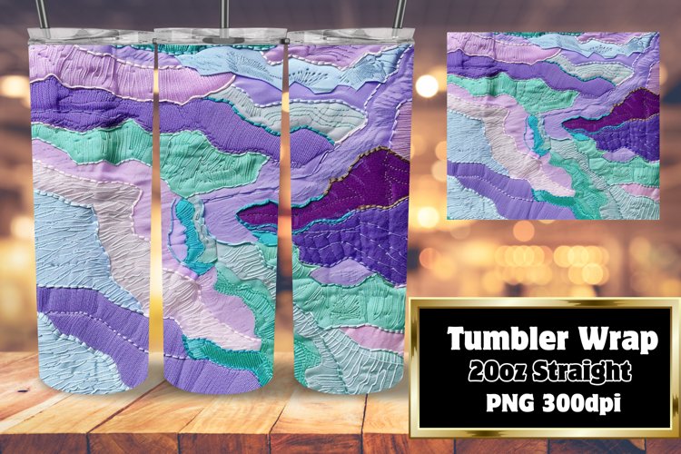 Colorful Abstract 3D Sublimation Tumbler Design example image 1
