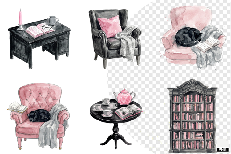 Frosted Library Clipart