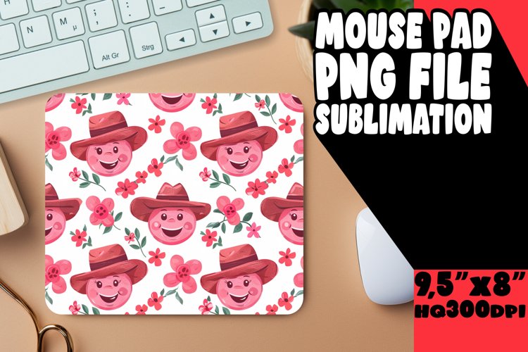 Charming Smile Pattern Earring Sublimation Art PNG