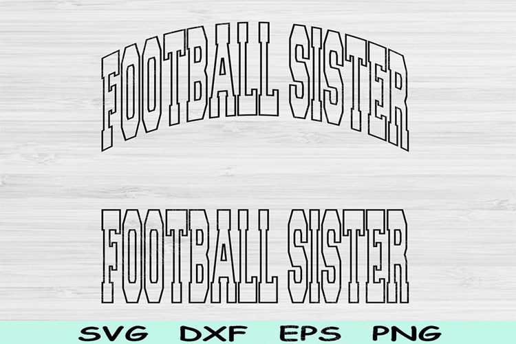 Football Sister Svg Cut Files, Football Sister Png, Football example image 1