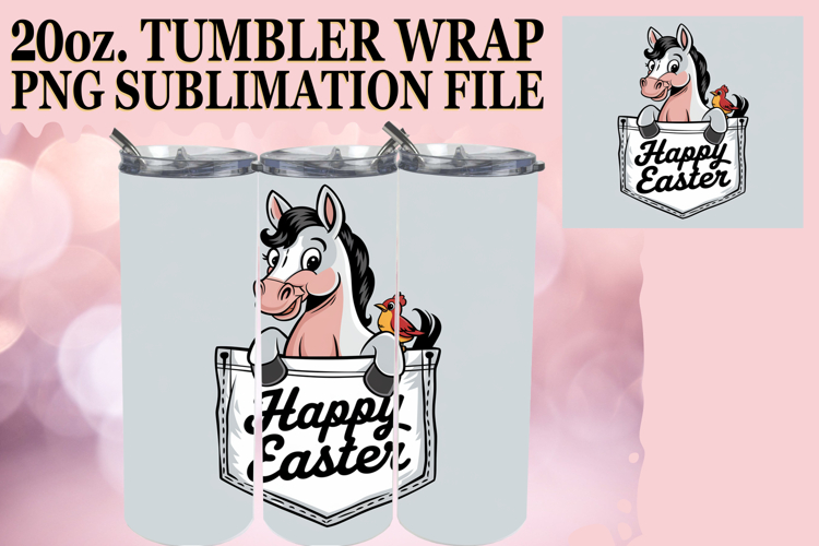 JOYFUL SIPS 20oz TUMBLER WRAP, Easter Animals