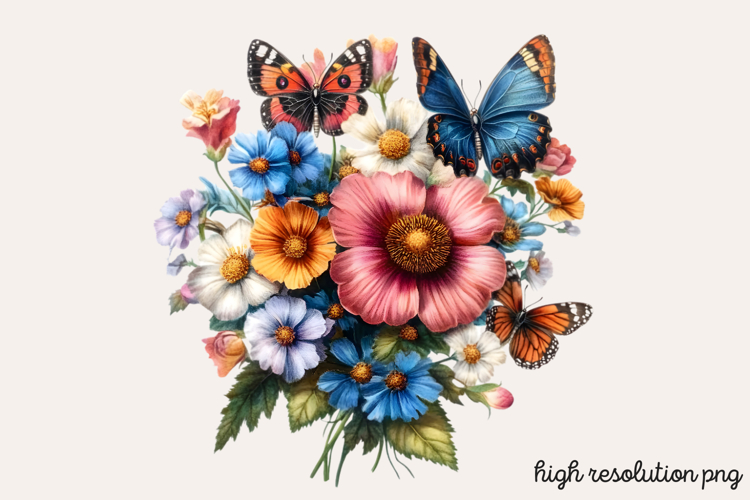 Watercolor Flowers Svg Image 5