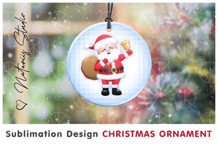 Cute Christmas Ornament. Sublimation design.