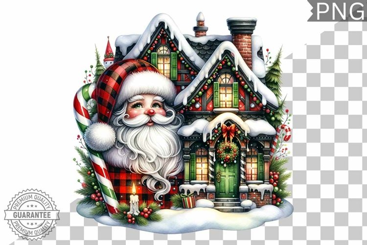 Christmas Santa Sublimation - Clipart PNG Design example image 1